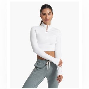 Vuori Lux Rib Half Zip Cropped